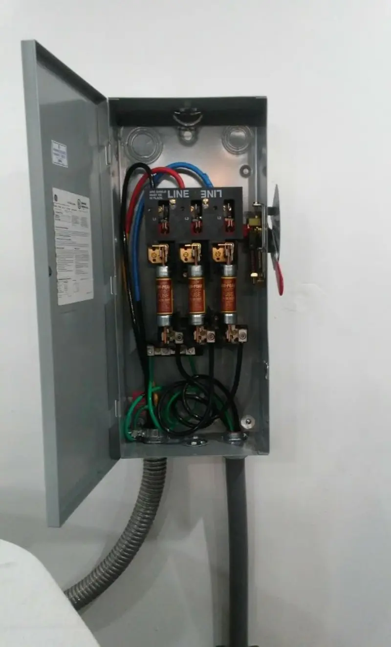 Three-phase disconnect switch installed for Electrical Wiring & Rewiring in Indian Head Park